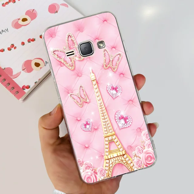 Para Samsung J1 2016 funda SM-J120F funda transparente lindo