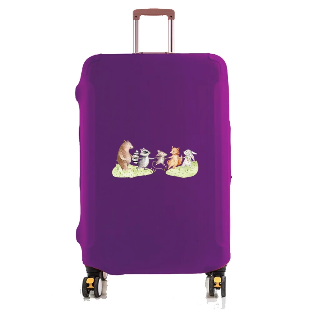 Suitcase Elastic Dust Cover Luggage Cover for 18~28 Inch Purple Travel Password Box Trolley Case Protective Cover Cartoon Print