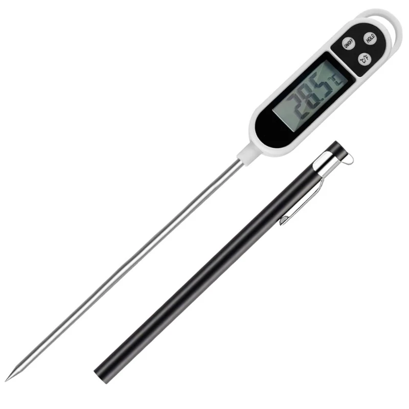 

Y1UB LCD Digital Oven Thermometer with Heat resistant Holder Measuring Temperature