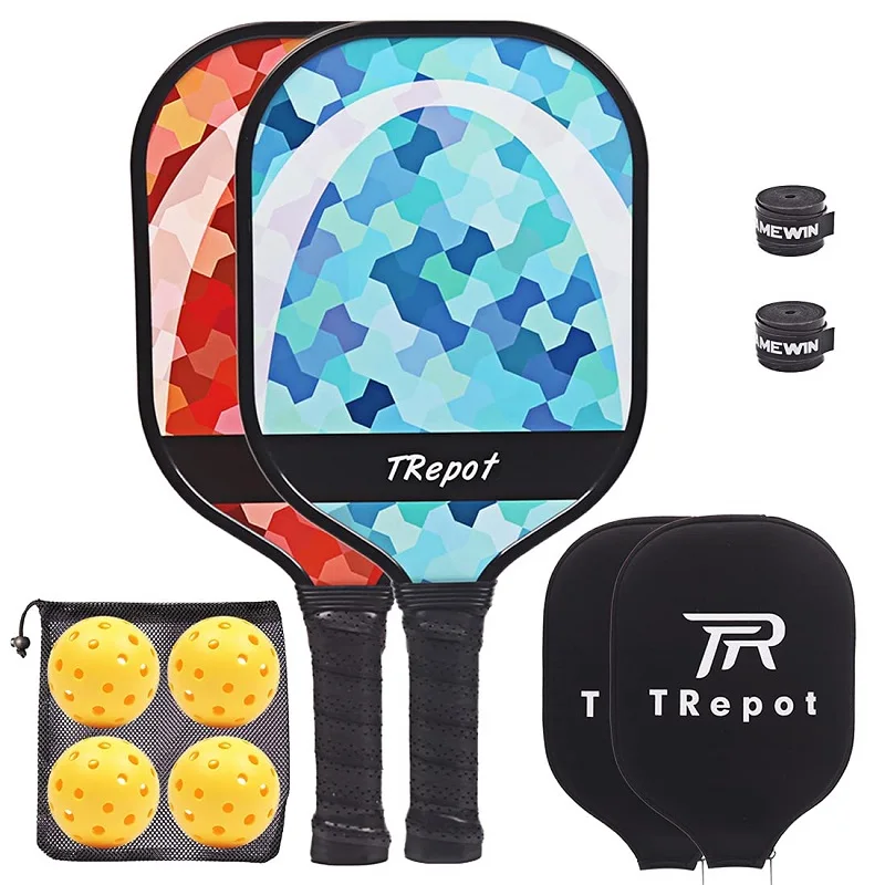 

2 Pickleball Paddle Lightweight Pickleball Paddles Thin And Quick Pickleball Rackets Set With Carrying Bag And 4 Balls