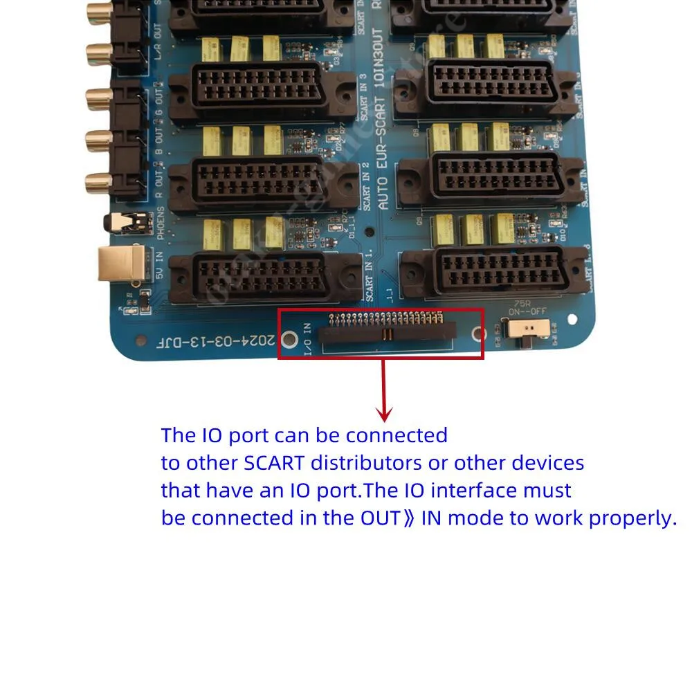 10 IN 3 Output EUR SCART Distributor 2 Scart 1 RGBS Auto RGBS Video Converter Switcher Board For MD/MD2/SS/PS/PS2/PS3/DC/SFC