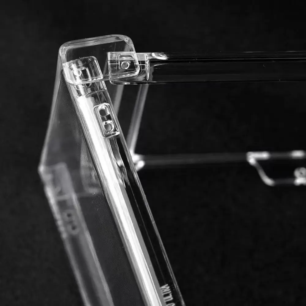 Transparent Shockproof Hard Back Cover with All-Inclusive Hinge Protection