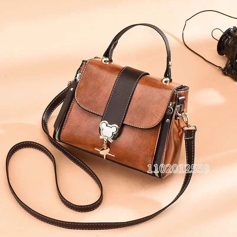 Disney Mickey New Women's Handbag Cartoon Women's One Shoulder Crossbody Bag Fashion Women's Bag Large Capacity High Quality