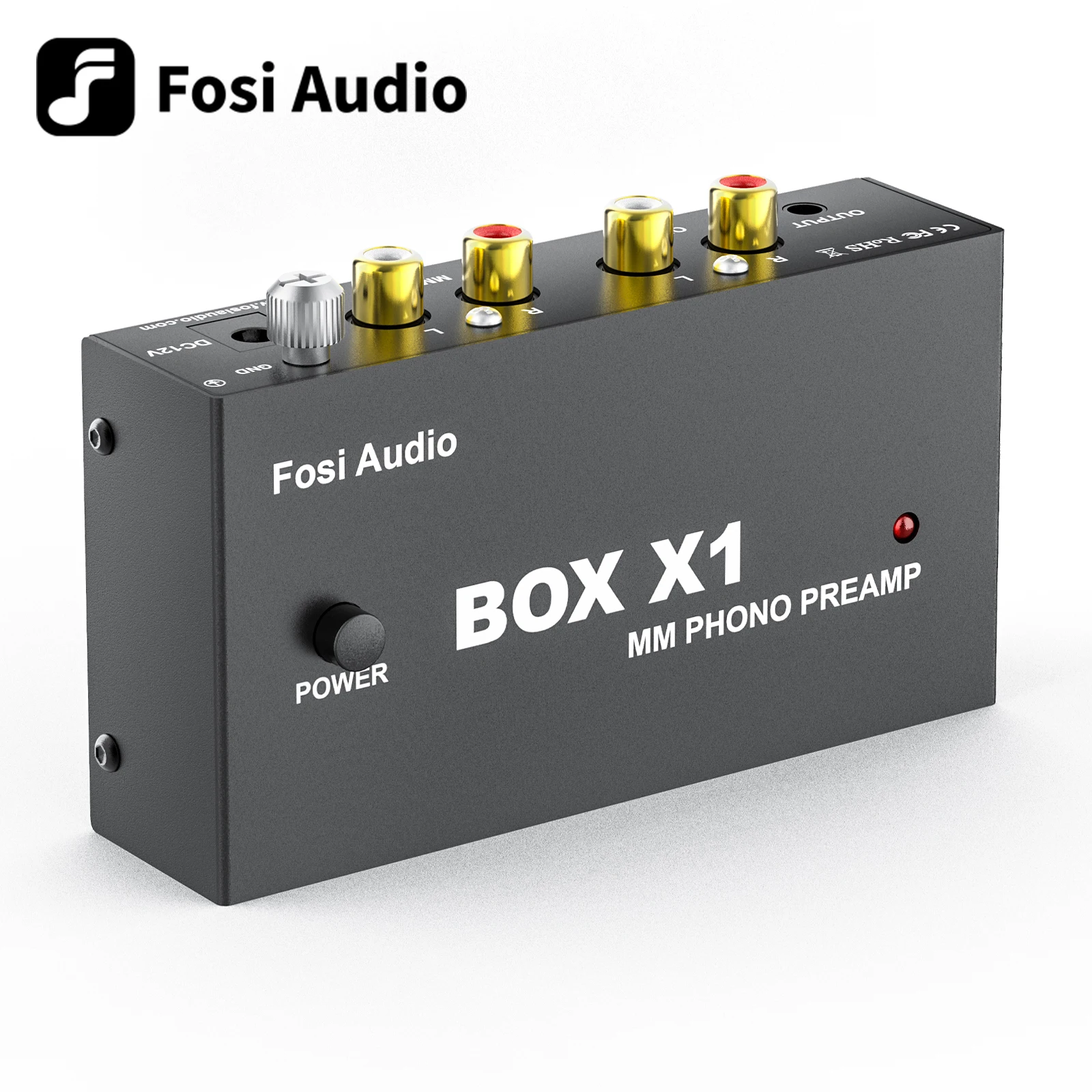 Foci Audio Box para Turntable Fonógrafo Pré-amplificador Mini Stereo Hifi com Fone de Ouvido x1 Phono Preamp