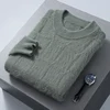 Autumn And Winter Men's Semi-High-Crewneck Mink Cashmere Sweater Padded Knitting With Wool Casual Bottoming Shirt 6