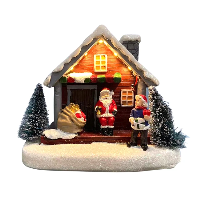 Achat Village de Noel Miniature du Père Noel 17 LED Blanc Chaud