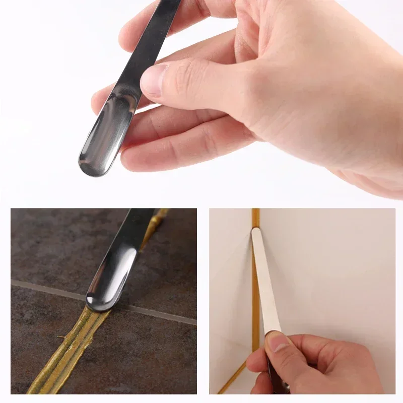 Stainless Steel Putty Knife Internal External Corner Shovel Remover For Floor Wall Ceramic Tile Caulking Tool Hand Tool 2pcs/set putty knife scraper drywall spatula wall scraper