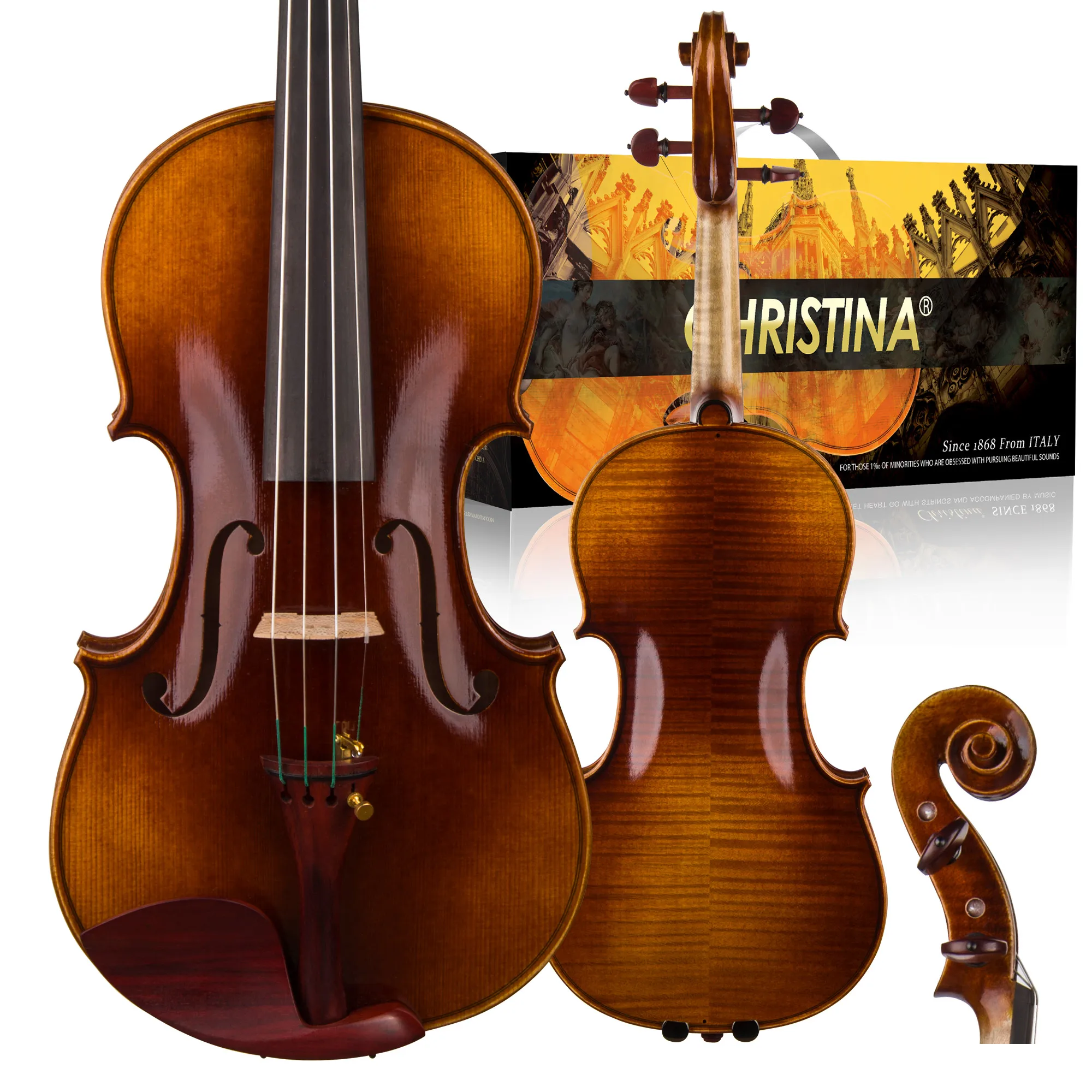 

Профессиональная скрипка CHRISTINA, европейская серия Tonewood, матовый цвет в стиле ретро, оформление под дерево из двух частей (S600A)