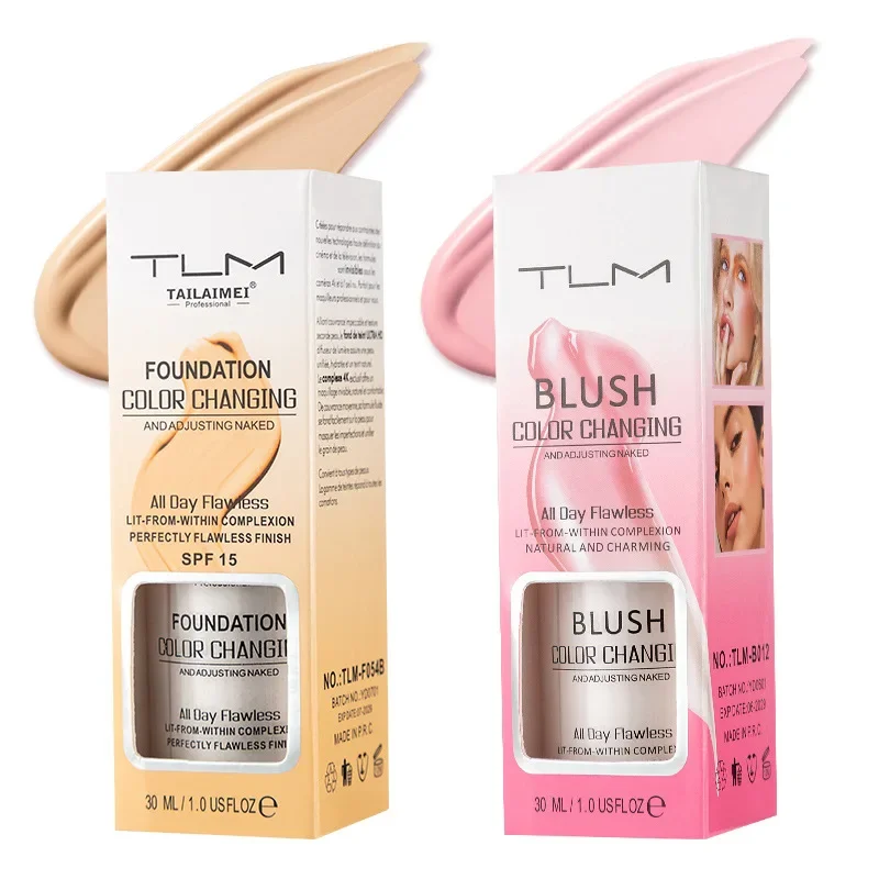 TLM Foundation Magic Color Changing Foundation Liquid Soft Matte Long Lasting Hydrating Makeup Base Maquiagem Makeup
