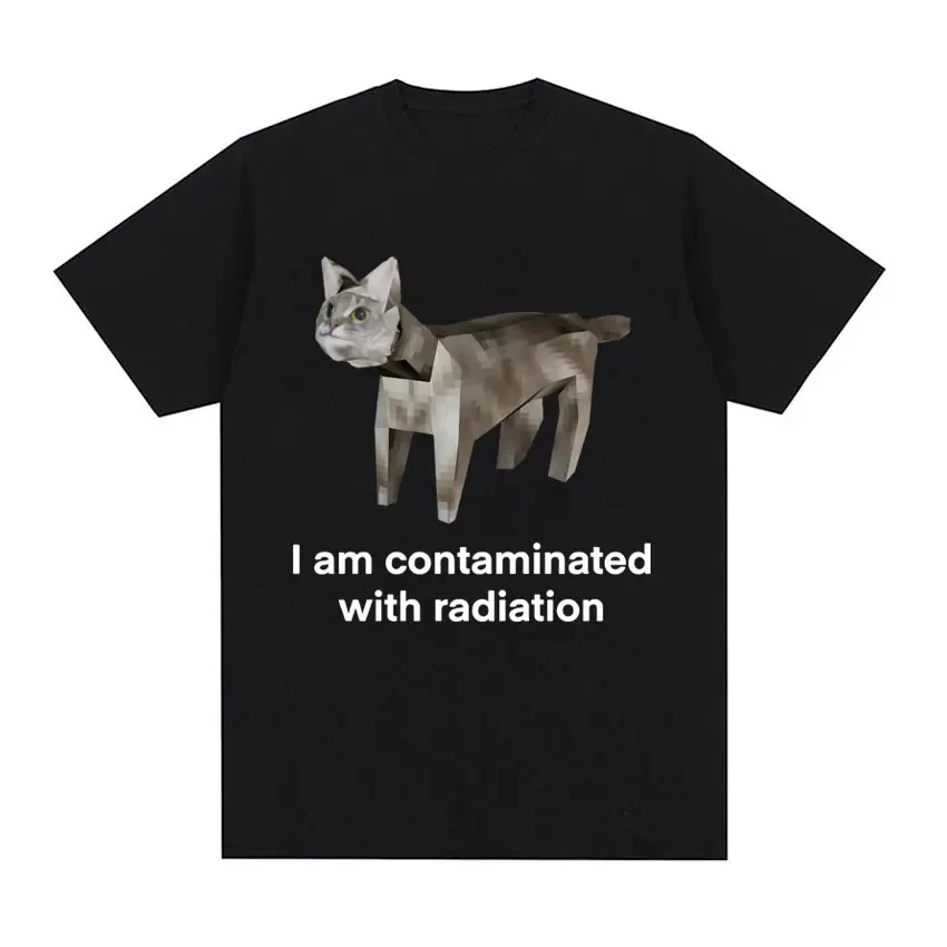 

I have been contaminated. Interesting cat memory T-shirt. Summer women's humorous loose size T-shirt. Street clothing