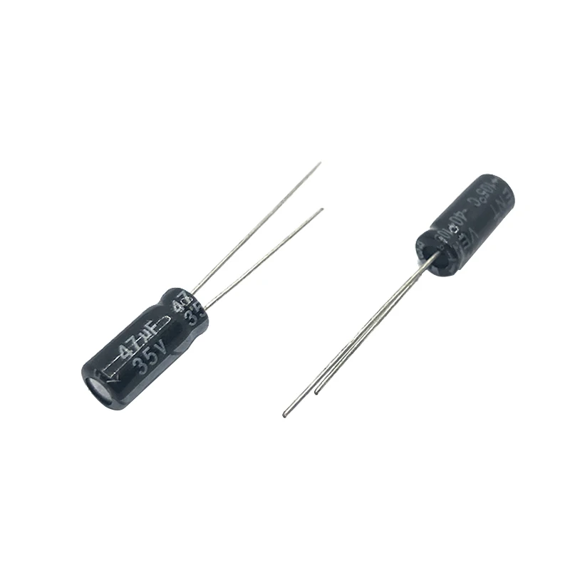 

50pcs 35V47UF 5x11mm Aluminum Electrolytic Capacitor 47uf35v 35v 47uf 35v47mf 47mf35v 35v47MFD 35wv 47mf 35vdc 47MFD