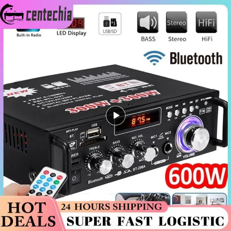 

Усилитель для динамиков 300 Вт + 300 Вт 2CH HIFI аудио стерео усилитель мощности USB FM радио автомобильный домашний кинотеатр дистанционное управление