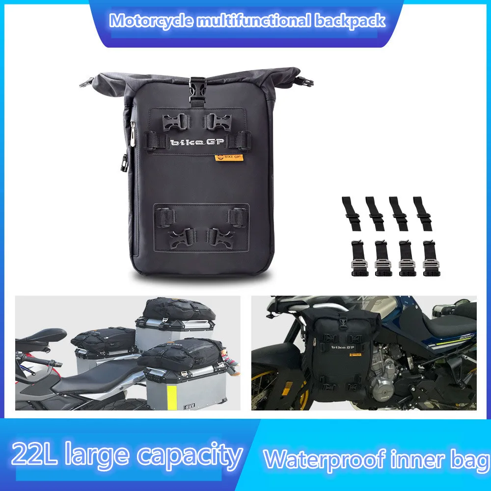 

Bike GP Riding Motorcycle Universal Rear Seat Bag Additional Bag Multi-functional Side Tail Bag Saddle Bag Waterproof Liner
