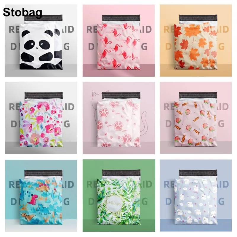 

StoBag 100pcs Express Mailers Envelope Courier Bags Delivery Sealing Package Plastic Transport Self Adhesive Shipping Pouches