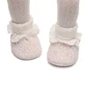 Adorable Baby Girl Ruffle Sock Shoes with Non-slip Sole Cozy Flats for Newborns and Infants Cute Warm Walking Footwear 1