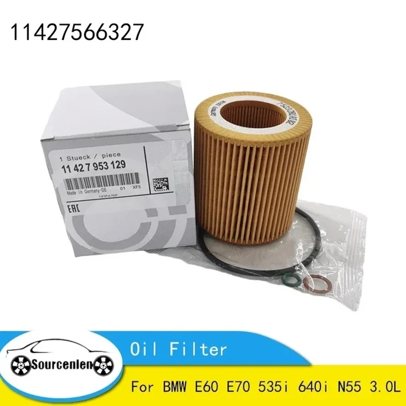 Car Oil Filter Car Filter Original Quality Oil Filter for BMW E60 E70 535i 640i N55 3.0L 11427566327 11427541827 F02 F06 F10 F12 F33 F34 F36