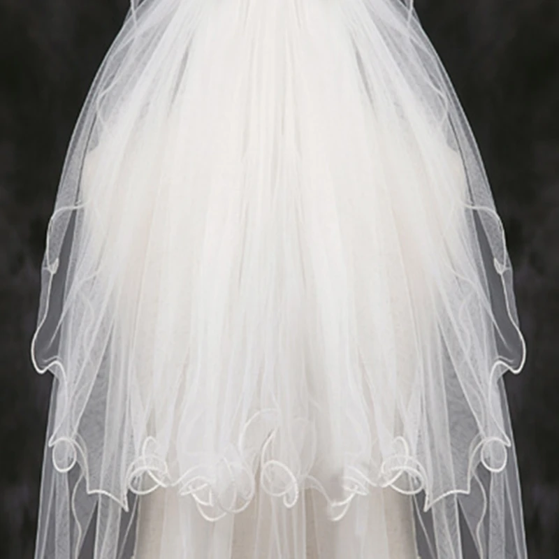 Wedding Veil for Kids Comb Girls First Communion Veil Tulle Veils Wedding Hair Accessories 2 Tier Short Length bridal veil