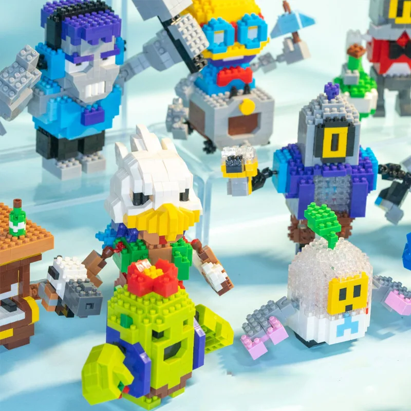 Cartoon Robot Game Building Blocks Creative 3D DIY Assembled Model Dalier Monster Micro Brick Figures Kid Toys For Birthday Gift construction blocks,building blocks,anime block toys