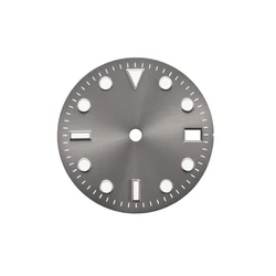 Sun Pattern Luminous Black, Green & Blue Watch Dial - 28.5mm (Gray)