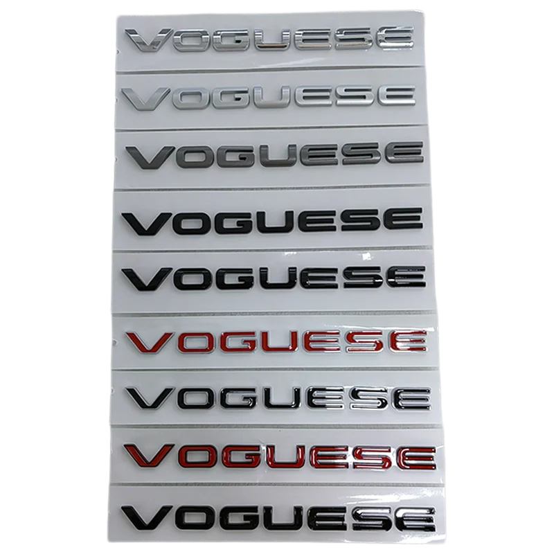 Nuovo 3D Abs Chrome Black Letters Vogue Se Emblem Car Trunk Badge Decalcomania Per Land Rover Range Rover Vogue Se Sticker Accessori