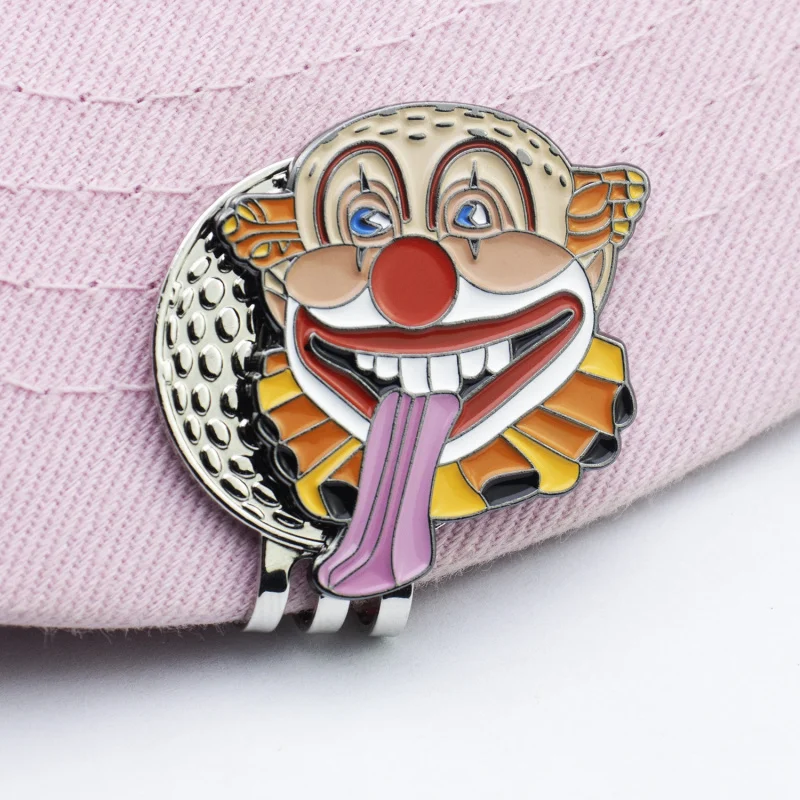 【New】 New Happy Gilmore Clown creative metal enamel ball marker with golf accessories