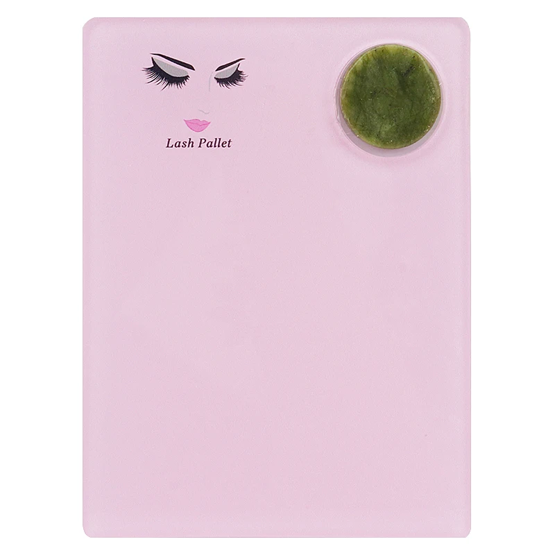 1 stücke Acryl Jade Stein Wimpern Verlängerung Platte Tablett Lash Hebe Halter Kleber Palette Bord Stehen Pad Make-Up-Tool Schönheit liefert – Detail 7