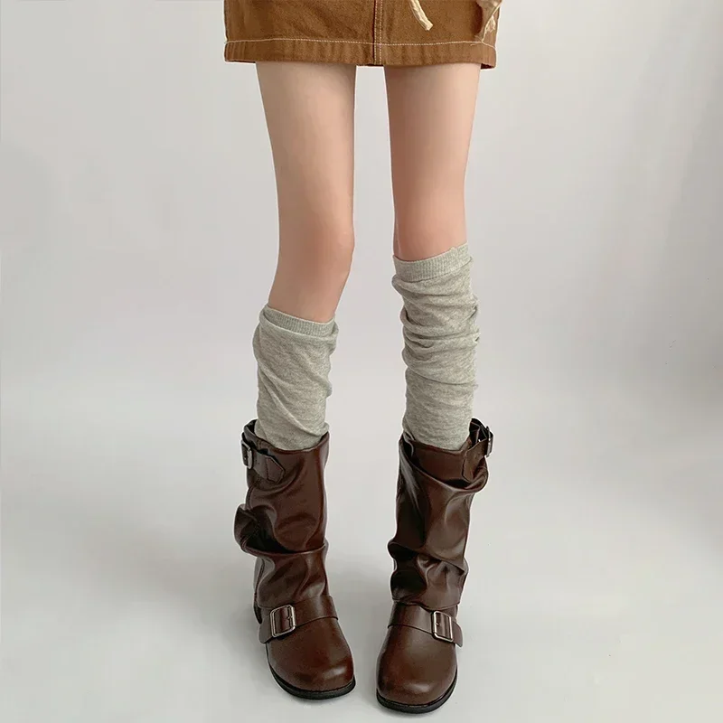 Night Teaching Room Foot Sock Women's Autumn Hose Gray Stepping Leg Warmer Ballet Sle White Pile Socks Calf Socks 4