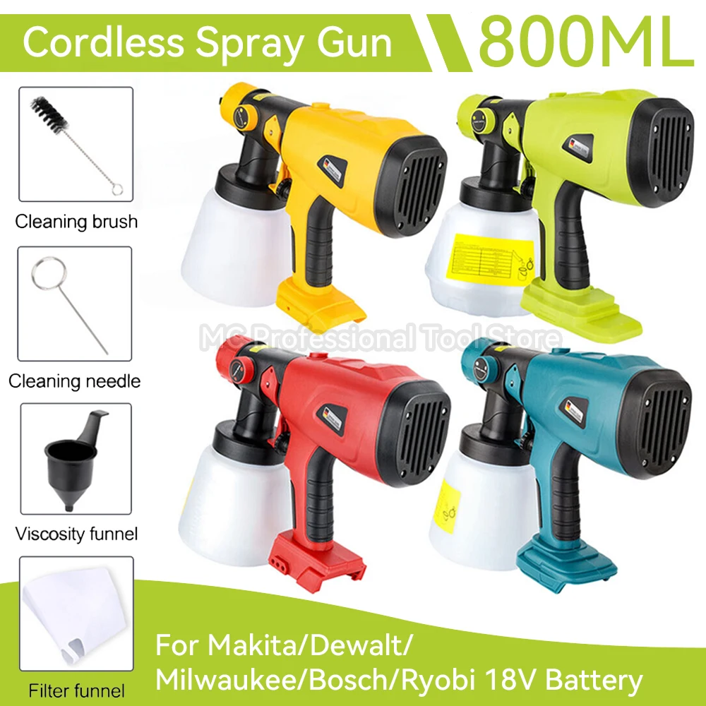 Pulverizador De Pintura Inalámbrico Para Ryobi Compatible Con Batería