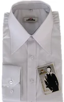 Chemise longue pointue pour hommes, design rétro, marque tendance, chemise personnalisée d'apparence rétro authentique pour hommes 2