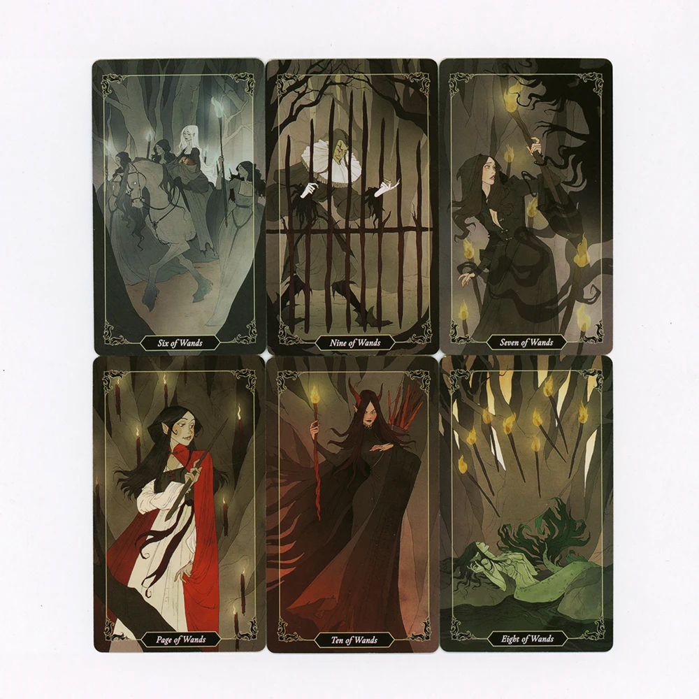 Factory Direct Sales The PDF Guidebook Dark Wood Witch Tarot Cards and TAROT for Beginners with  Mystical Affectional Divination 3