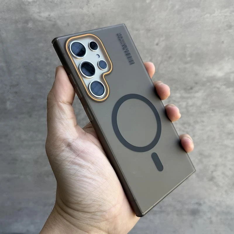 Enhanced Matte Magnetic Phone Case with Translucent PC Cover