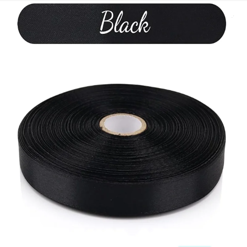 1/2" Satin Ribbon 50 Yards Roll For Party Wedding Decoration Children's Hair Bows Gift Wrapping Clothing Accessories Decoration