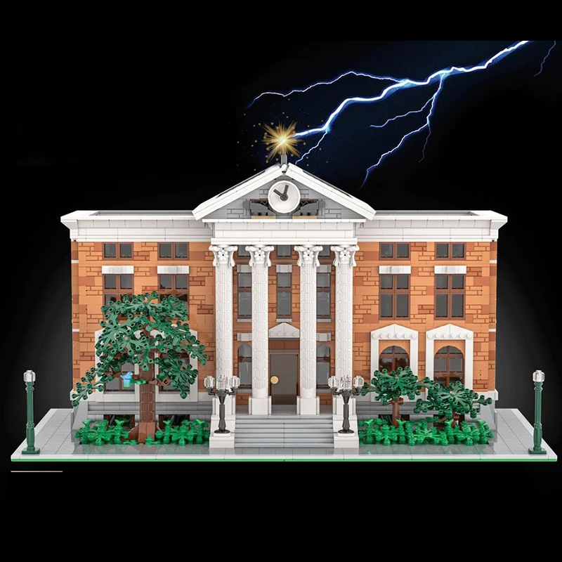 

Spot110687 MOC-100578 Modular Back to the Future Bell Tower Small Particle Architectural Model Street View Toy