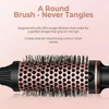 Thermal Brush Ceramic Ionic Curling Brush 1.5 Inch Heated Curling Iron Volumizer Dual Voltage Travel Hair Curler Curling Comb 5