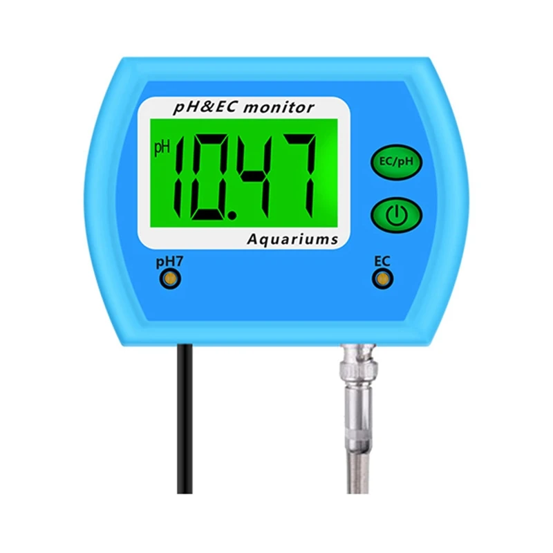 

1 PCS 2 In 1 PH / EC Meter Multi-Parameter Water Quality Monitor Acidometer For Aquarium EU Plug