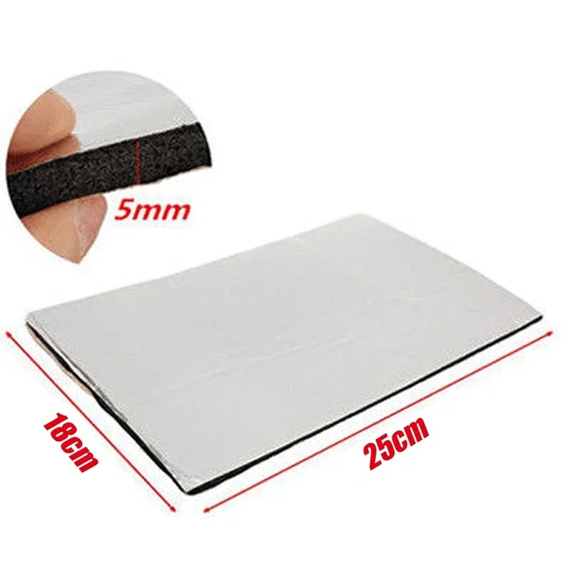 Sound Proof Mat, Sound Insulation Mat, Heat Insulation Mat Fireproof Heat Insulation Mats Hood Soundproofing 5mm Aluminium Foil Self-adhesive Backing Door Collision Avoidance Tape