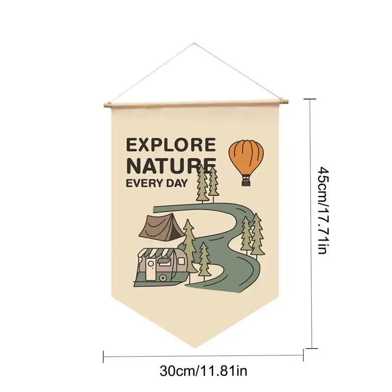 Camping Garden Flag Hanging Flags Outdoor Decorative Banner Festive Decor Classic Nature Yard Camp Flag Outdoor Decoration