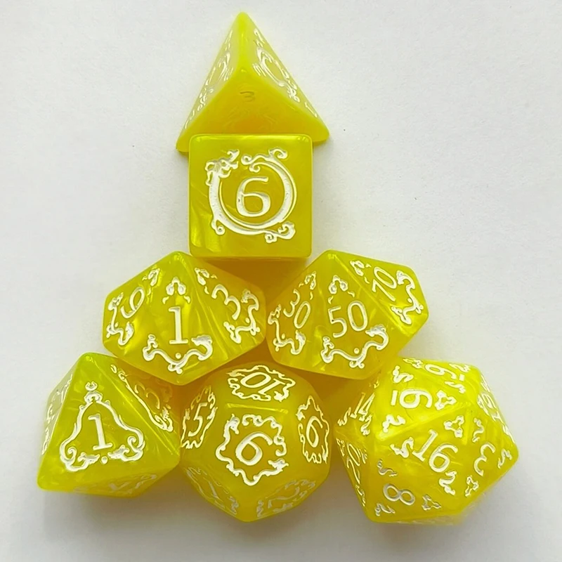 7Pcs/set Polyhedral Dices Multi-side Dice Set For Board Games High Quality Dice Set Entertainment Table Gaming Accessories