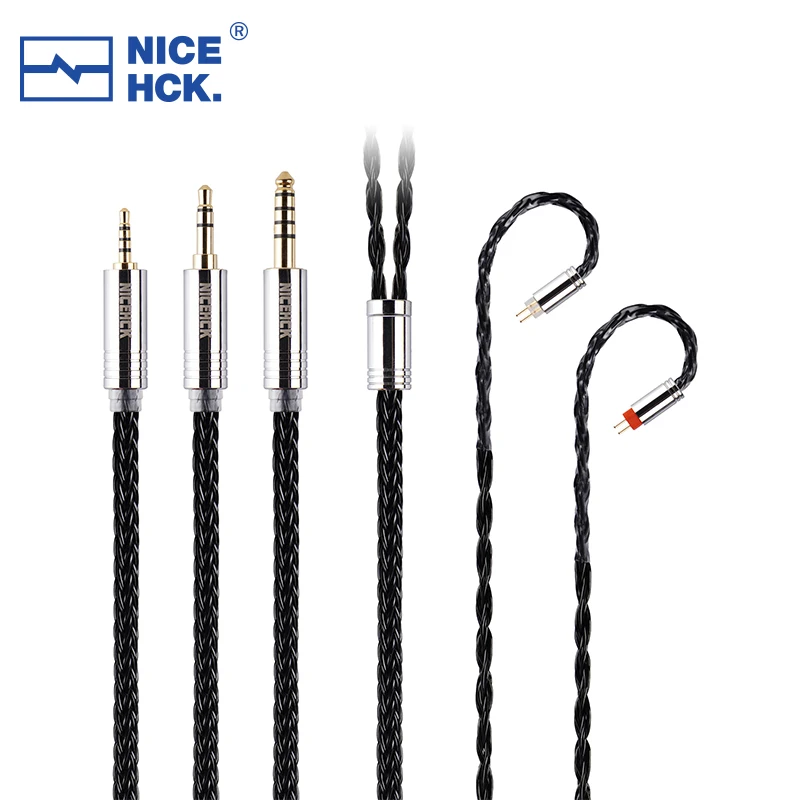 

NiceHCK BlackInk 5N OCC+Silver Plated OCC HIFI Earphone Upgrade Cable 3.5/2.5/4.4mm QDC/MMCX/0.78 2Pin for Aria EA500 PR2 TA4