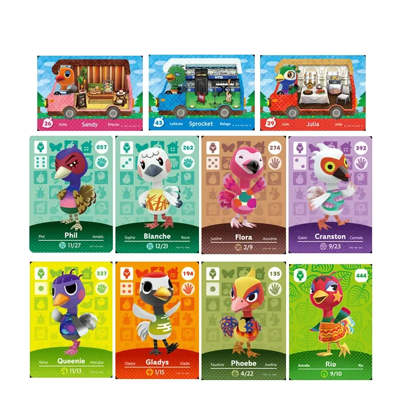

New [ostrich] Animal Crossing Game Card New Horizons Anime Characters Compatible with Switch / Lite / Wii U and New 3DS