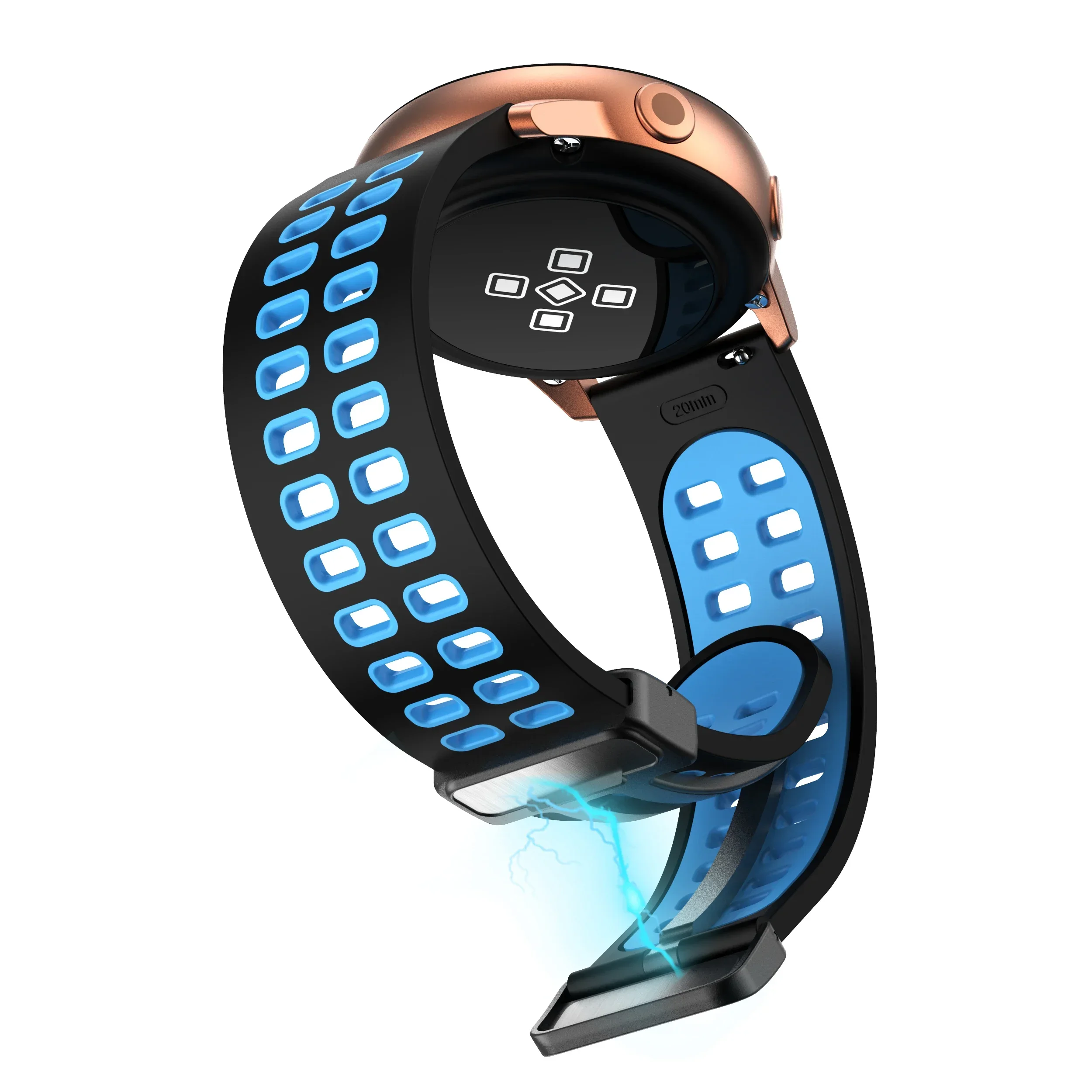 Premium Silicone Magnetic Strap – 20mm/22mm | Universal Fit