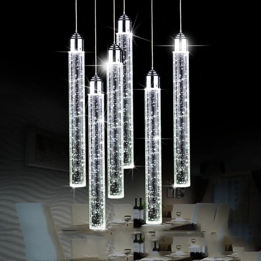 

Modern LED Crystal Pendant Lamp Crystal Bubbles Restaurant Home Chandelier Hanging Light Living Bedroom Bedside Pendant Light