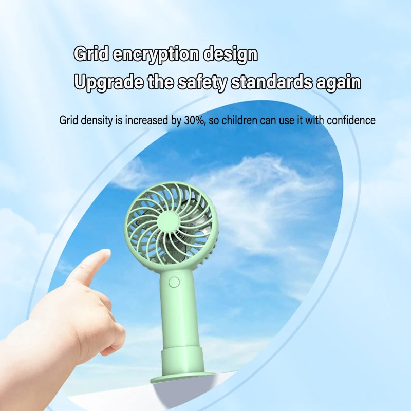 Portable Handheld Fan Small Cooling Fan USB Rechargeable Mute Cooler Handheld Fan Mini USB Rechargeable Desk Outdoor - Image 4