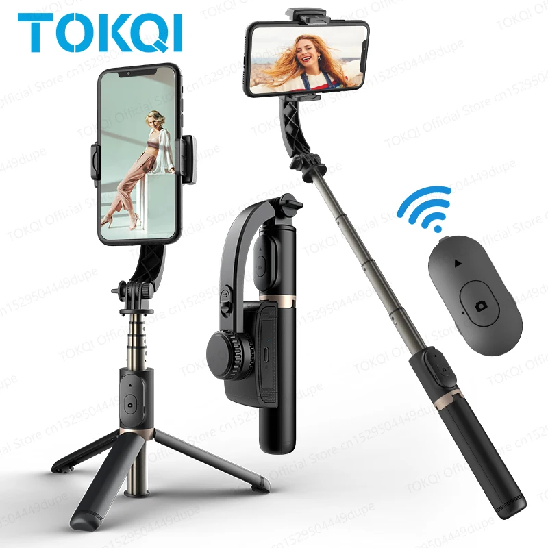 Stabilisateur Perche Selfie Trépied Anti-Secousse 3 Axes pour Smartphone
