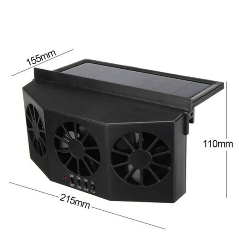 Solar Powered Car Cooling Fan Window Radiator Fan Air Vent Exhaust Cooling Radiator Ventilation System 3 Cooler Auto electric fan car fan air conditioning fan