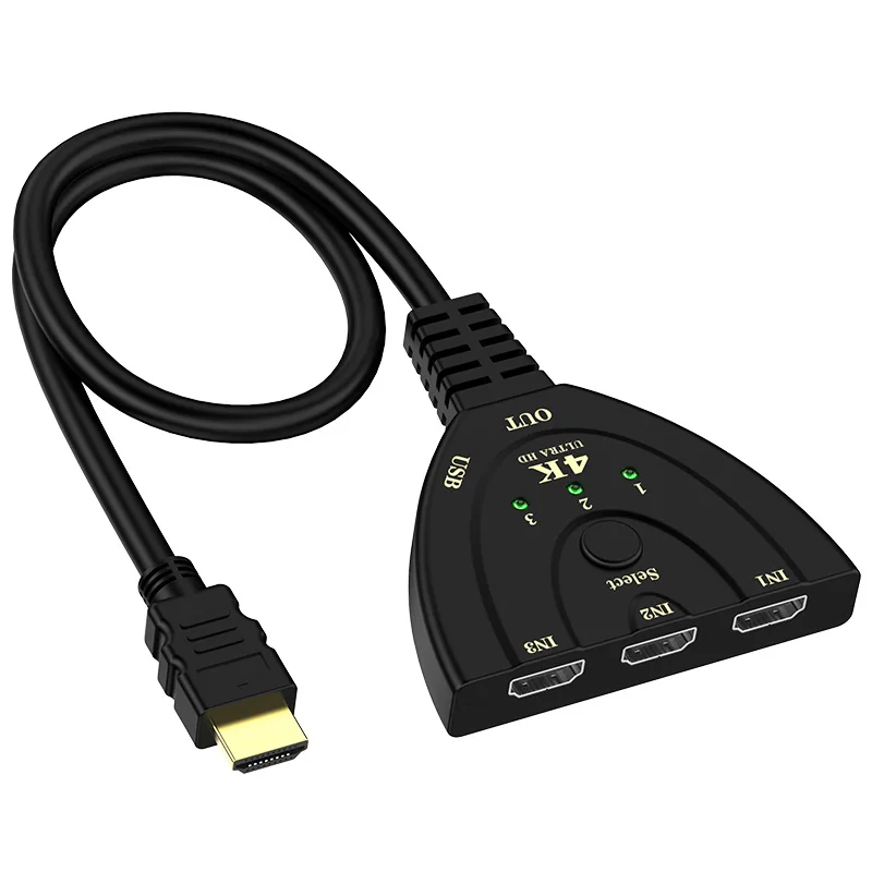 HDMI ġ й, Xbox PS4 HDTV PC Ʈ TV USB   ġ , 3 Է 1  , 4K * 2K