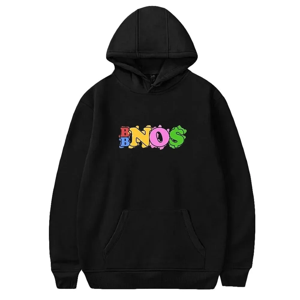BBNO $ Merch Hoodie Cartoon Celestial Body Print Mulheres Homens Outono Solto Com Capuz Pullovers Ulzzang Grunge Rua Hip Hop
