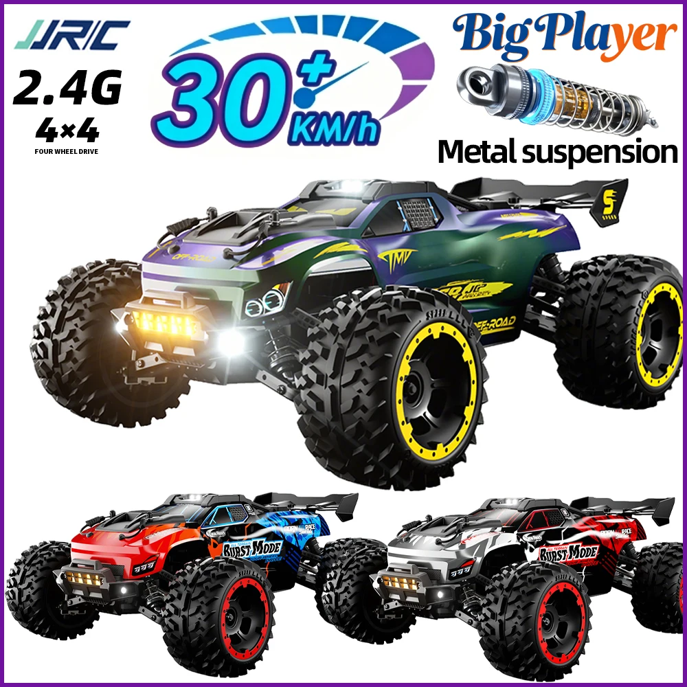 JJRC C8832 1/10 스케일 4륜구동 오프로드 RC카 브러시드 모터 자이로스코프 안정화 고속 레이싱 자동차 장난감 선물
