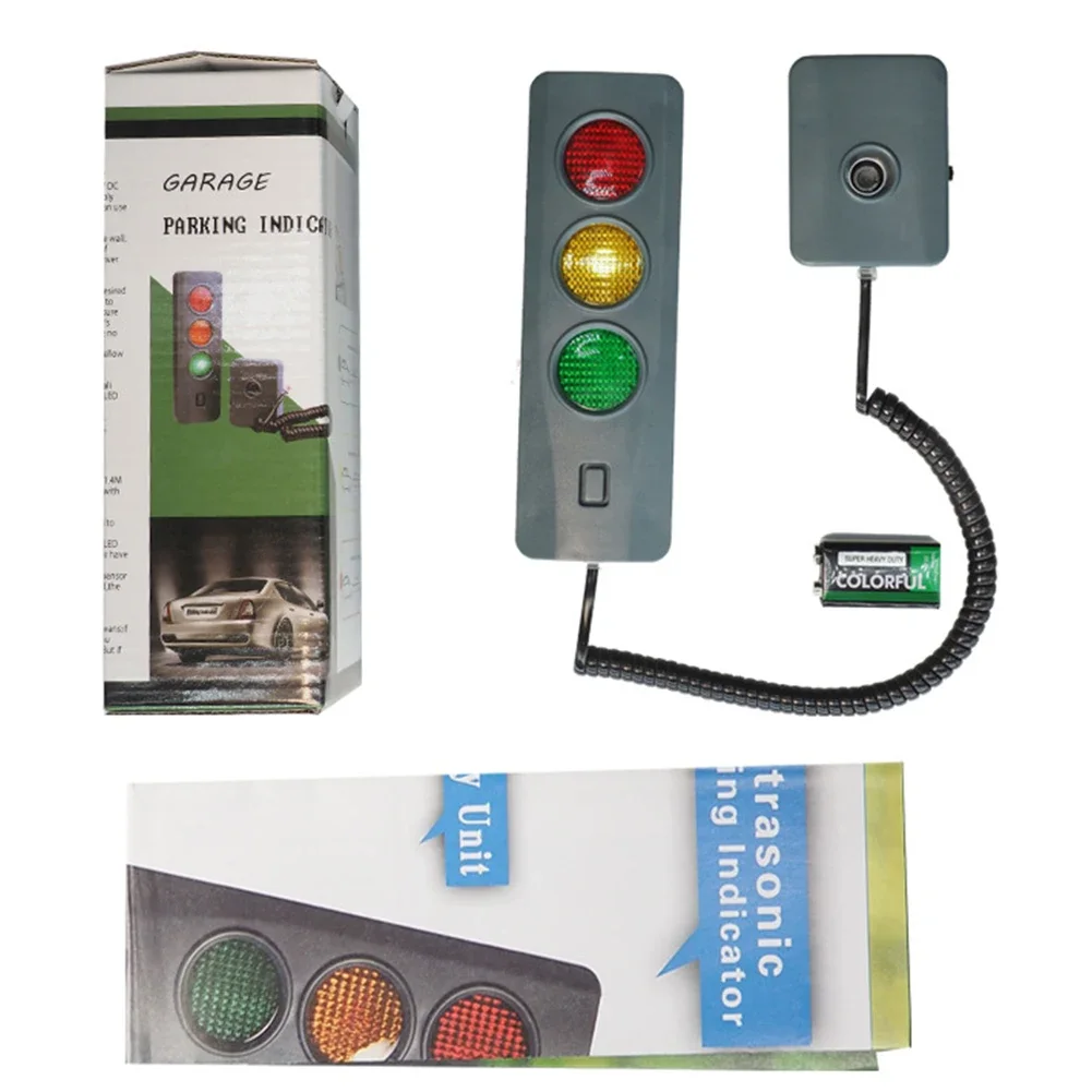 Garage Safe Light Anti Collision Auto Parking System with Three Colors Light Distance Stop Aid Adjustable Battery Operated