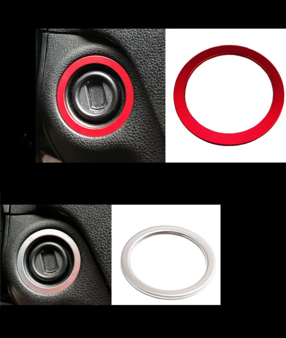 Aluminium Alloy Car Ignition Switch Knob Ring Decoration Sticker for Mercedes Benz C E GLK CLS GL-class W212 W204